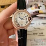 Swiss quartz - TW Cartier Ballon Bleu Medium 33 Rose Gold Diamond Watch